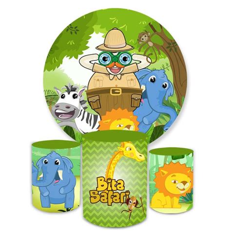 Kit Capa Painel Trio Cilindros Bita Safari Loja Bibi Painéis