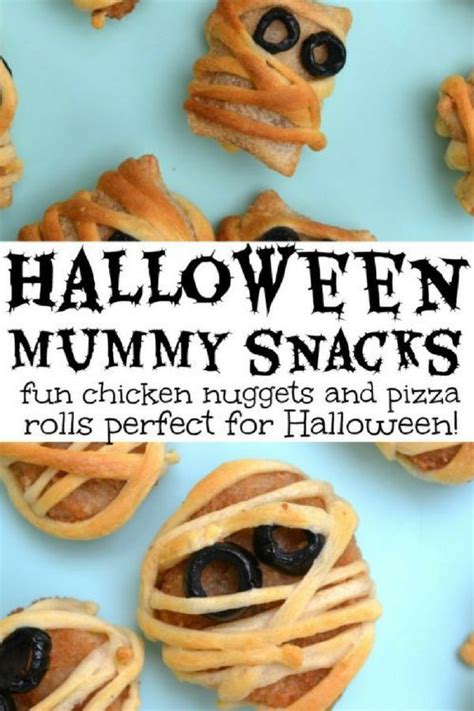 Halloween Chicken Nuggets (and Pizza Rolls) - Spooky mummy snacks ...