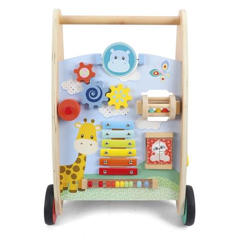 Chariot de marche en bois multi activités WOOD N PLAY King Jouet