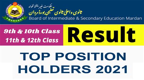 BISE Mardan Board SSC HSSC Toppers 2021 Check Online SialTV PK