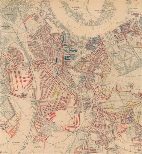 Charles Booth, Poverty Map of Greenwich, Deptford & Lewisham, 1900 | The Map House