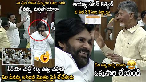 Chandrababu Shows How Many Cases On TDP Leaders In Assembly Pawan