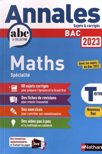 Annales Bac Math Matiques Term Sp Cialit De Julien Besson Grand