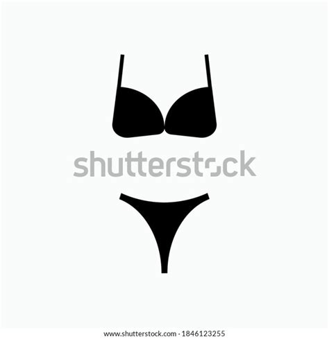Woman Underwear Icon Bikini Symbol Applied Stock Vector Royalty Free Shutterstock