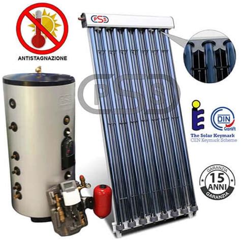 Kit Solare Termico Circolazione Forzata Litri Acciaio Inox