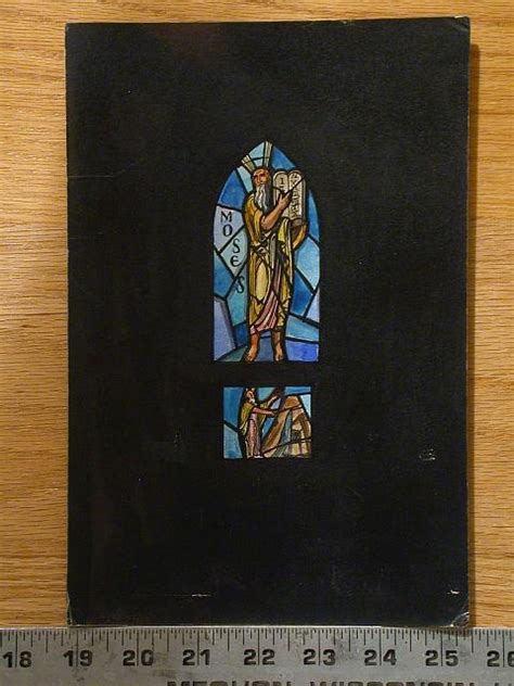 Design Drawing For Stained Glass Window With Moses