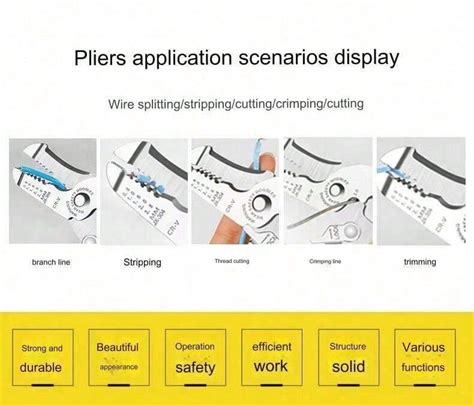 Alicates Pelacables Multifunci N Cortador De Cable Alicates De