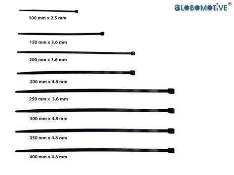 Black Cable Ties Pack Of Pcs Globomotive Shop