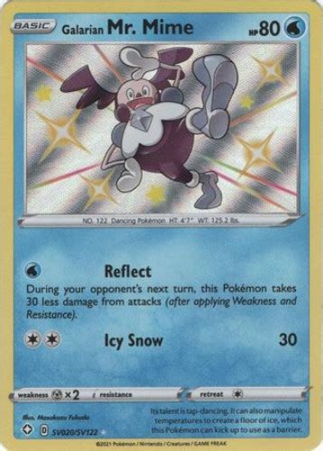 Pokemon Card Shining Fates Sv Sv Galarian Mr Mime Shiny