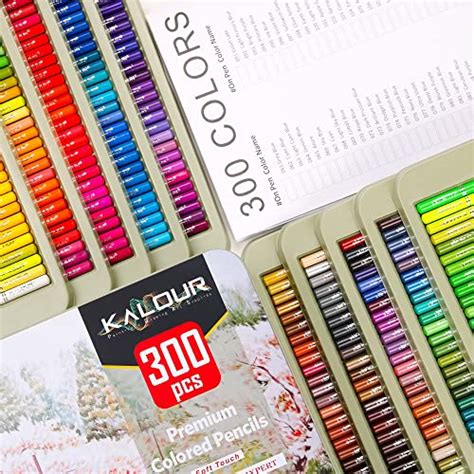 KALOUR Professional Colored Pencils,Set of 300 Colors,Artists Soft Core ...