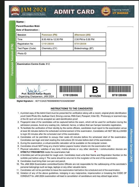 Iit Jam Admit Card Out Mock Test Exam Dates Syllabus