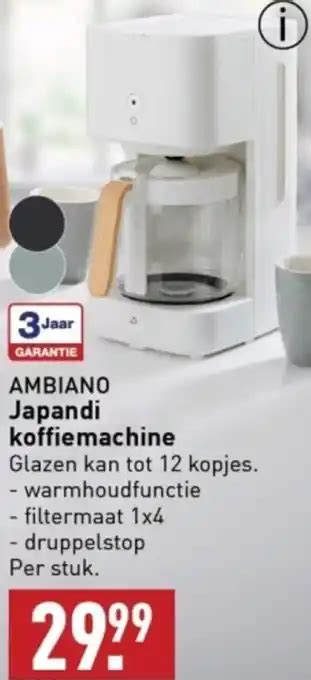 AMBIANO Japandi Koffiemachine Aanbieding Bij ALDI