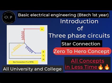 Three Phase Circuit Star Connection Basic Electrical Engineering