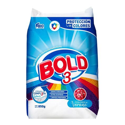 Detergente En Polvo Bold 3 Colores De Verano 850 G Walmart