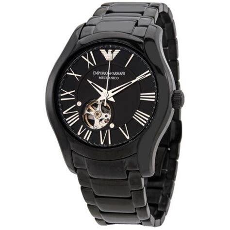 Emporio Armani Meccanico Men S Automatic Black Stainless Steel Watch