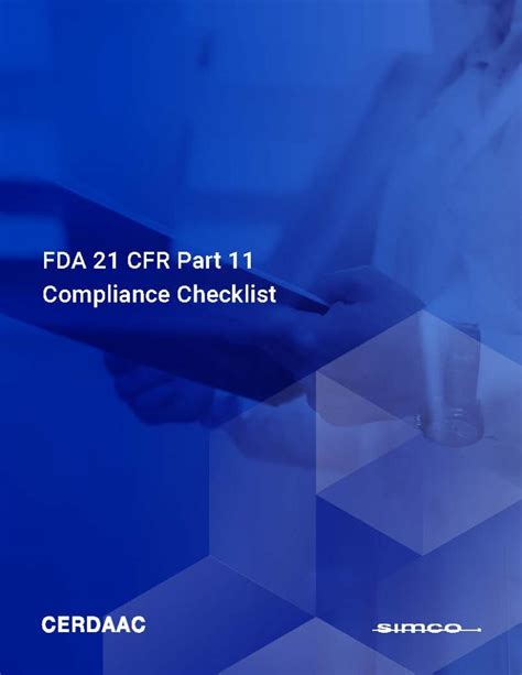 FDA 21 CFR Part 11 Compliance CERDAAC