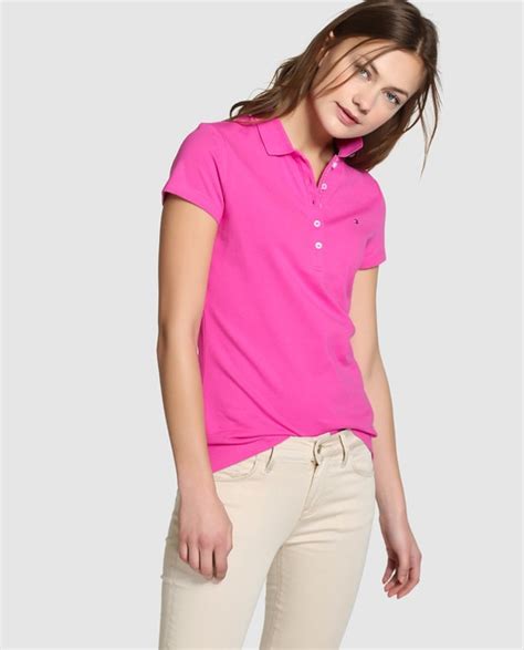 Polo Rosa De Mujer Tommy Hilfiger Con Manga Corta · Tommy Hilfiger