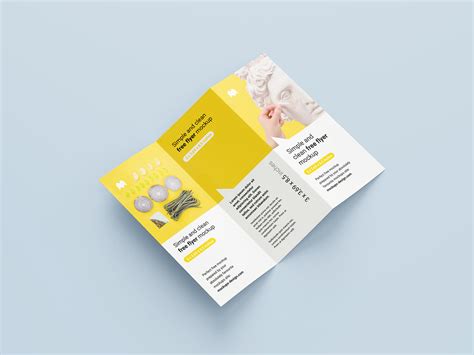 5 Free Us Tri Fold Brochure Mockup Psd Set Good Mockups