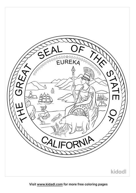 Florida State Seal Coloring Page