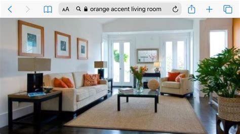 Orange accents | Living room, Home decor, Room