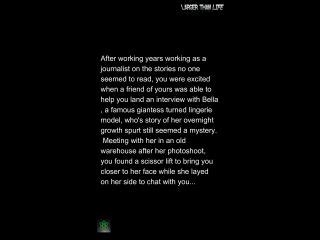 Larger Than Life Interview With A Giantess Giantess Growth SFX Giantess Fetish Porn Video