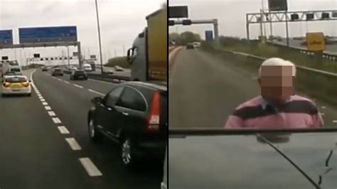 Dashcam Footage Of Driver Switching Lanes Into Oncoming Traffic Divides