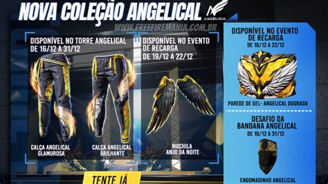 Free Fire Calça Angelical Dourada Amarela está disponível veja como