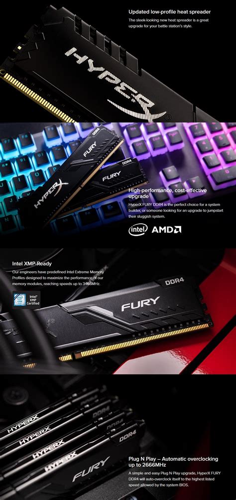 Buy Kingston HyperX Fury 16GB (2x8GB) 3200MHz CL16 DDR4 Black ...