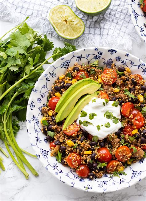 Tex Mex Quinoa Bowl Haute Healthy Living