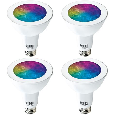 Sunco Lighting Wifi Led Par Smart Bulb W Color Changing Rgb