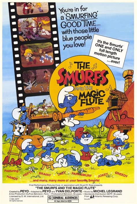 The Smurfs And The Magic Flute Poster 27x40 1983