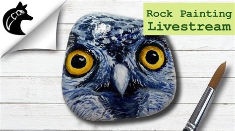 Rock painting Livestream - Owl | Painted rocks, Owl, Painting