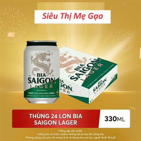 Thùng 24 Lon Bia Saigon Lager 330mllon Shopee Việt Nam