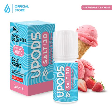 Jual Upods Salt Ice Cream Strawberry Ml Shopee Indonesia