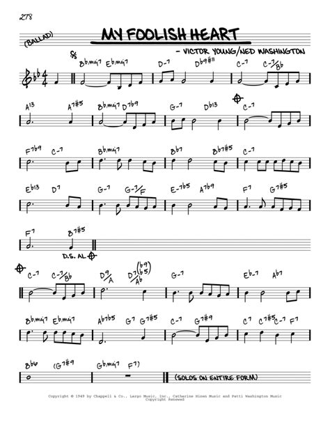 My Foolish Heart Reharmonized Version Arr Jack Grassel By Jack