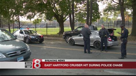 3 In Custody After Vehicle Strikes East Hartford Police Cruiser Leads