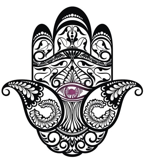 Hamsa Hand Of Fatima Vector Illustration Stock Vector Illustration