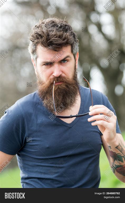 Bearded Guy Strict Image And Photo Free Trial Bigstock