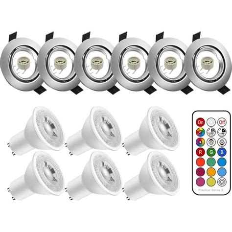 Spot LED Encastrable Orientable RGB Couleur Changement Spots LED