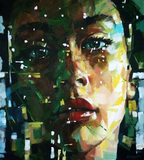 Green Portrait Painting By Aleksandr Ilichev Saatchi Art