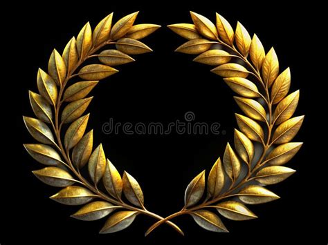 Golden Laurel Wreath stock image. Image of generated - 322671681