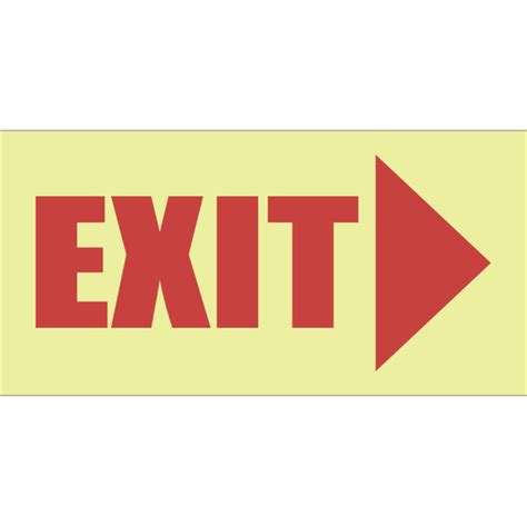 E4 Sabs Photoluminescent Exit Right Safety Sign Safety Signs