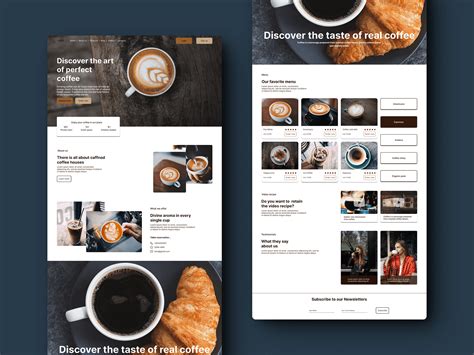 Coffee shop web design by Mohammad Norouzi on Dribbble