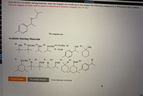 Solved References From The List Of Available Starting Chegg