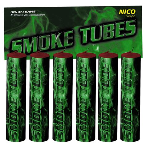 Nico Smoke Tubes Grün 6 Rauchfackeln je 50 Sek