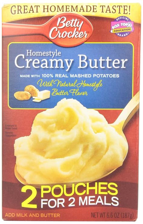 Betty Crocker Homestyle Creamy Butter Mashed Potatoes 66 Ounce Pack Of 6