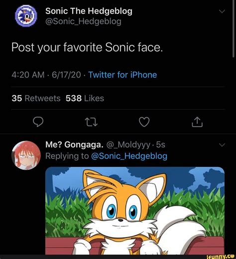 Sonic The Hedgeblog Sonichedgeblog Post Your Favorite Sonic Face Am Twitter For Iphone Me