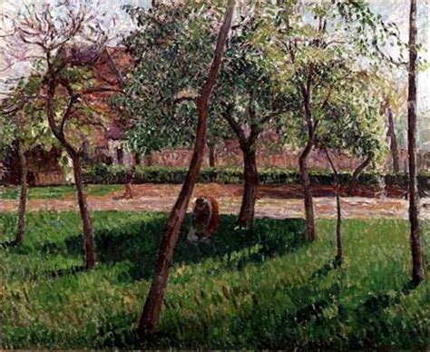 Walled Garden at Eragny Camille Pissarro en reproducción impresa o