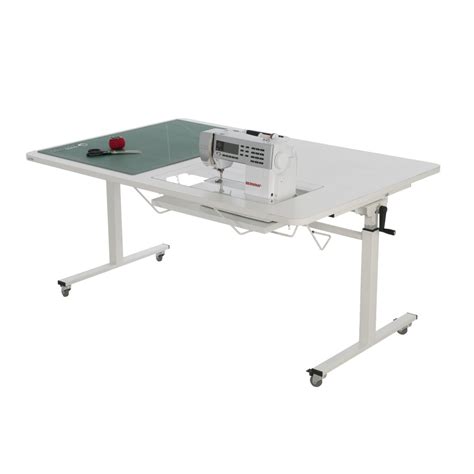 horn height adjustable sewing  cutting table white sew simple canberra