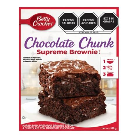 Betty Crocker Harina Supreme Brownie Choco Chunk Paquete Con G Caja